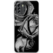 Чехол BoxFace Nokia G60 Black and White Roses