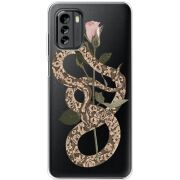 Прозрачный чехол BoxFace Nokia G60 Glamor Snake