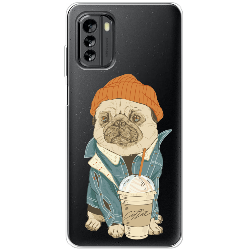 Прозрачный чехол BoxFace Nokia G60 Dog Coffeeman