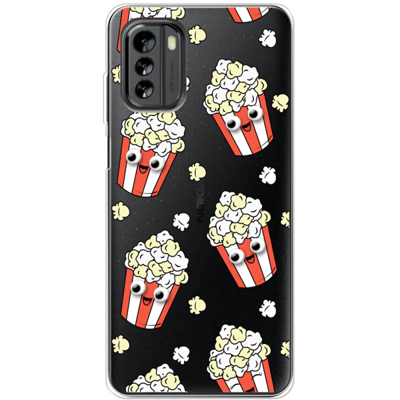 Прозрачный чехол BoxFace Nokia G60 с 3D-глазками Popcorn