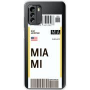 Прозрачный чехол BoxFace Nokia G60 Ticket Miami