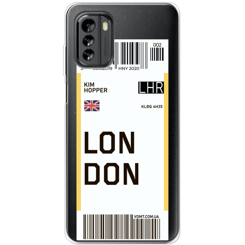 Прозрачный чехол BoxFace Nokia G60 Ticket London