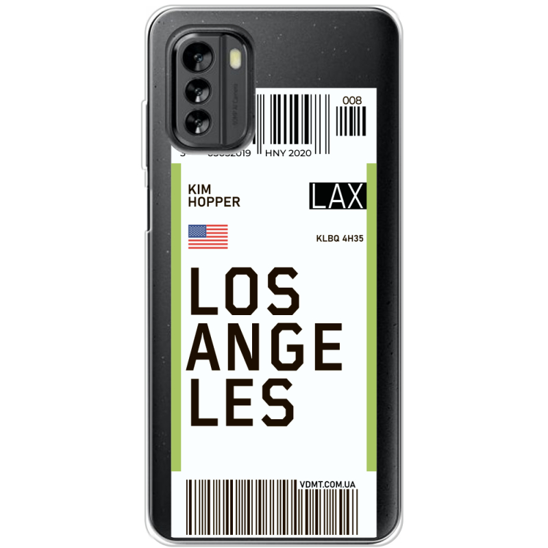 Прозрачный чехол BoxFace Nokia G60 Ticket Los Angeles