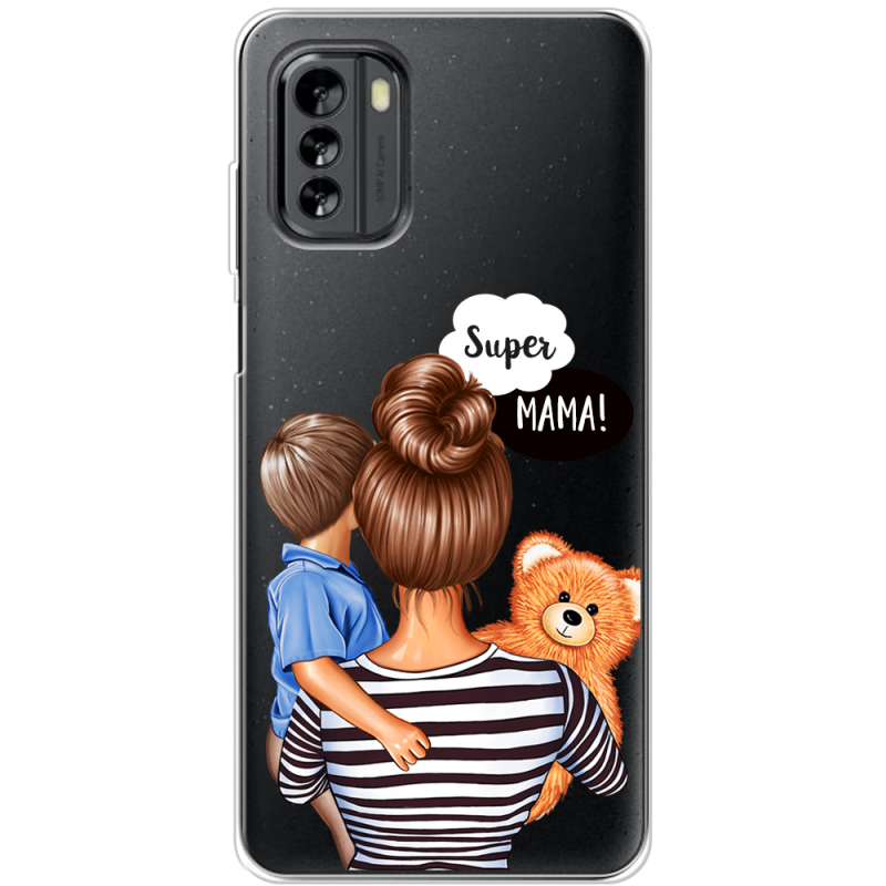 Прозрачный чехол BoxFace Nokia G60 Super Mama and Son