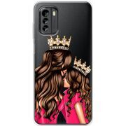 Прозрачный чехол BoxFace Nokia G60 Queen and Princess