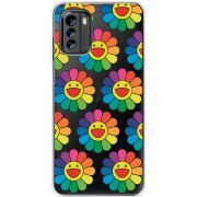 Прозрачный чехол BoxFace Nokia G60 Hippie Flowers