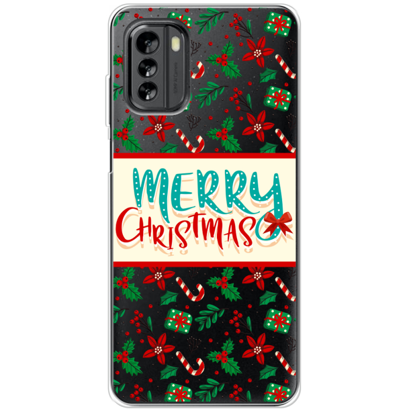 Прозрачный чехол BoxFace Nokia G60 Vintage Christmas Pattern