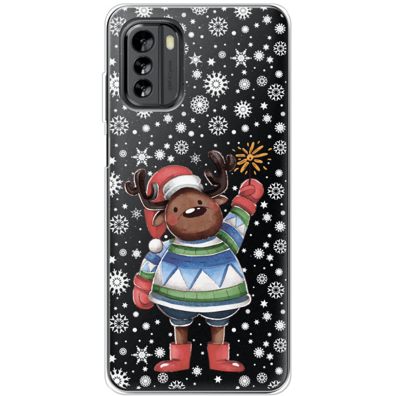 Прозрачный чехол BoxFace Nokia G60 Christmas Deer with Snow