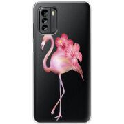 Прозрачный чехол BoxFace Nokia G60 Floral Flamingo