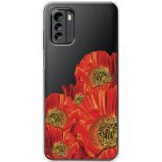 Прозрачный чехол BoxFace Nokia G60 Red Poppies