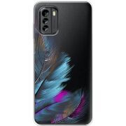 Прозрачный чехол BoxFace Nokia G60 Feathers