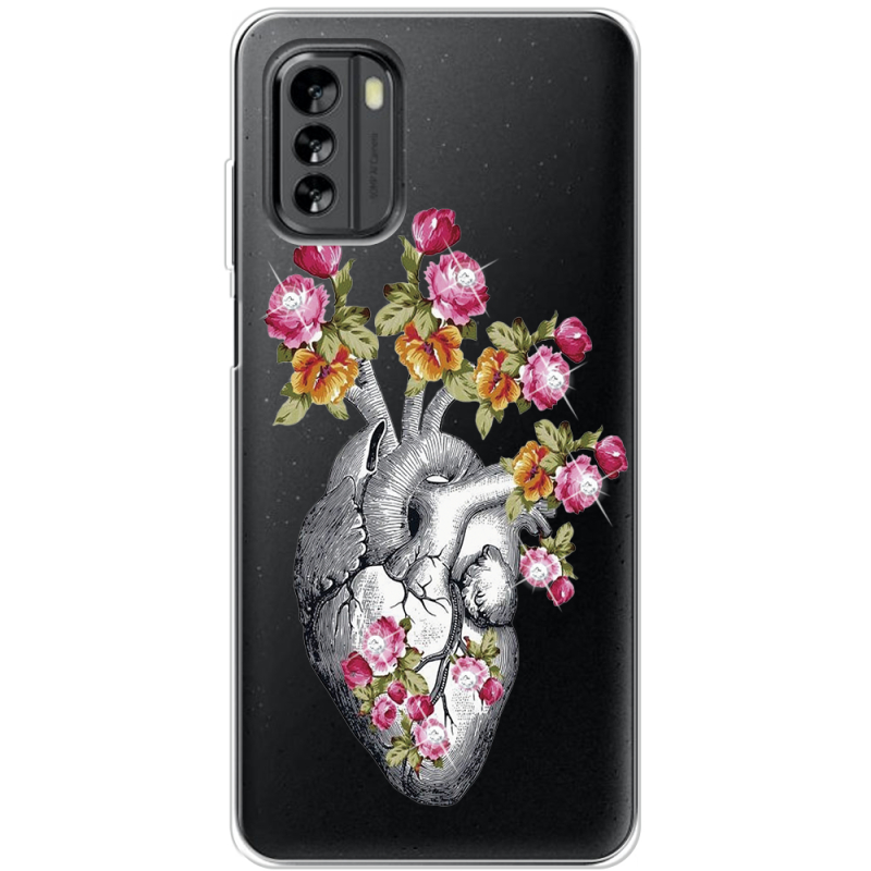 Чехол со стразами Nokia G60 Heart