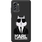 Черный чехол BoxFace Nokia G60 Cat in Black