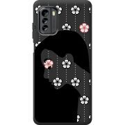 Черный чехол BoxFace Nokia G60 Flower Hair