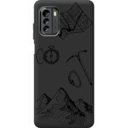 Черный чехол BoxFace Nokia G60 Mountains