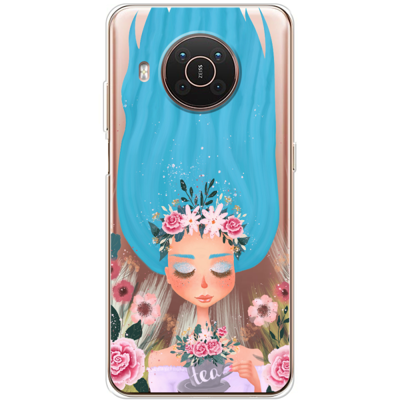 Прозрачный чехол BoxFace Nokia X10 Blue Hair