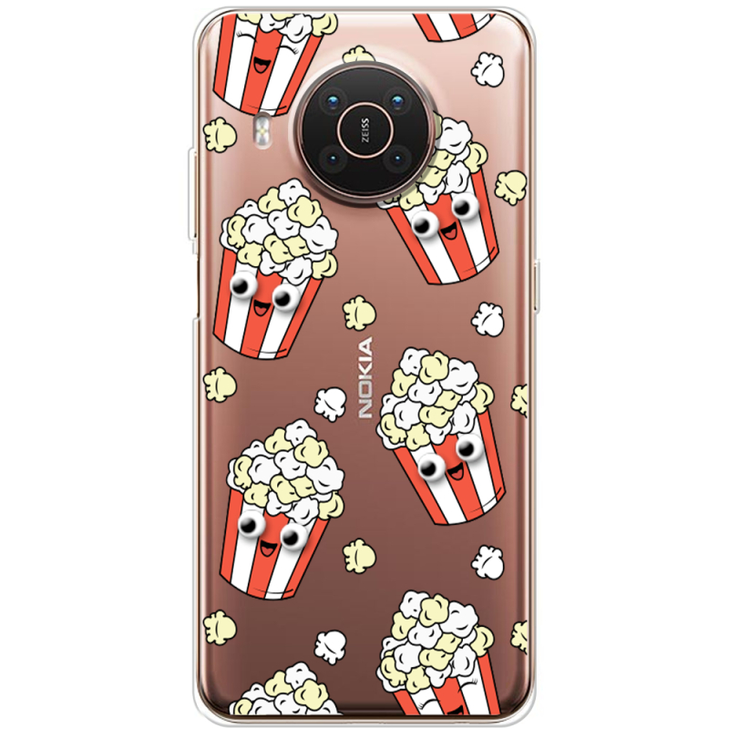 Прозрачный чехол BoxFace Nokia X10 с 3D-глазками Popcorn