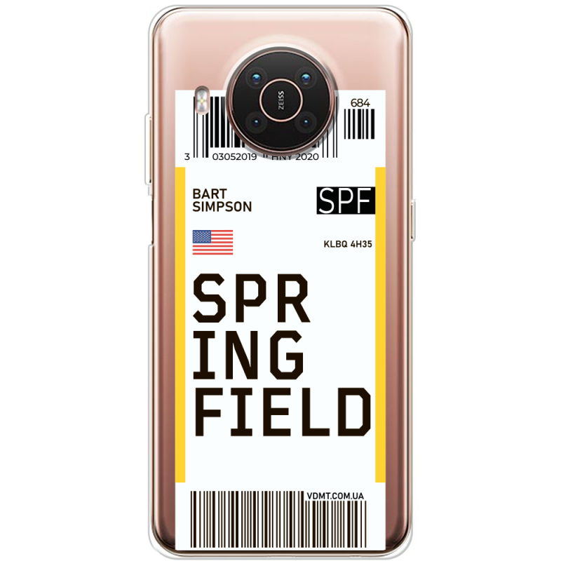 Прозрачный чехол BoxFace Nokia X10 Ticket Springfield
