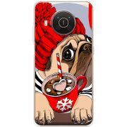 Прозрачный чехол BoxFace Nokia X10 Winter Puggy