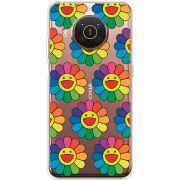 Прозрачный чехол BoxFace Nokia X10 Hippie Flowers