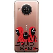 Прозрачный чехол BoxFace Nokia X10 siquid game люди в красном