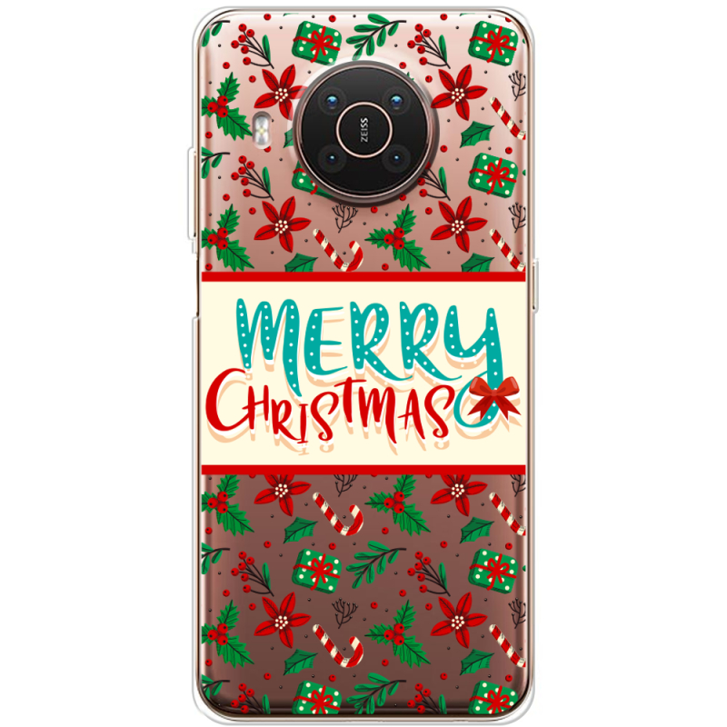 Прозрачный чехол BoxFace Nokia X10 Vintage Christmas Pattern