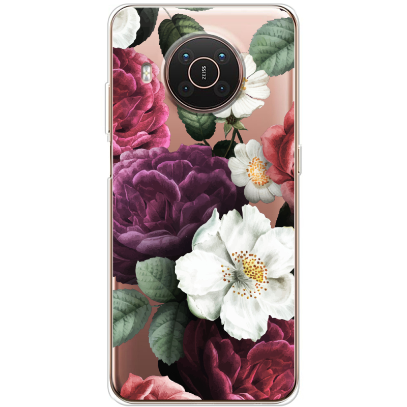 Прозрачный чехол BoxFace Nokia X10 Floral Dark Dreams