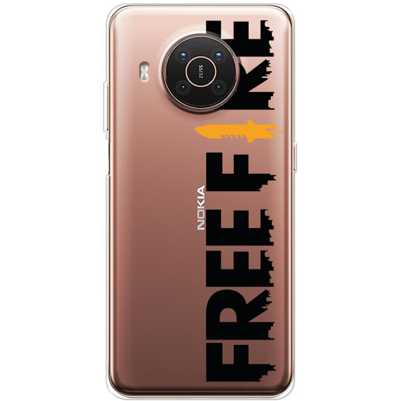 Прозрачный чехол BoxFace Nokia X10 Free Fire Black Logo