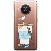 Прозрачный чехол BoxFace Nokia X10 Segull in Cofee Pool