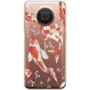 Прозрачный чехол BoxFace Nokia X10 Japanese Koi Fish