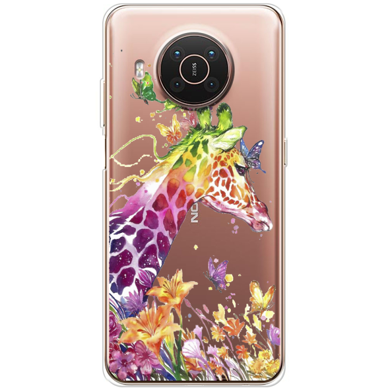 Прозрачный чехол BoxFace Nokia X10 Colorful Giraffe