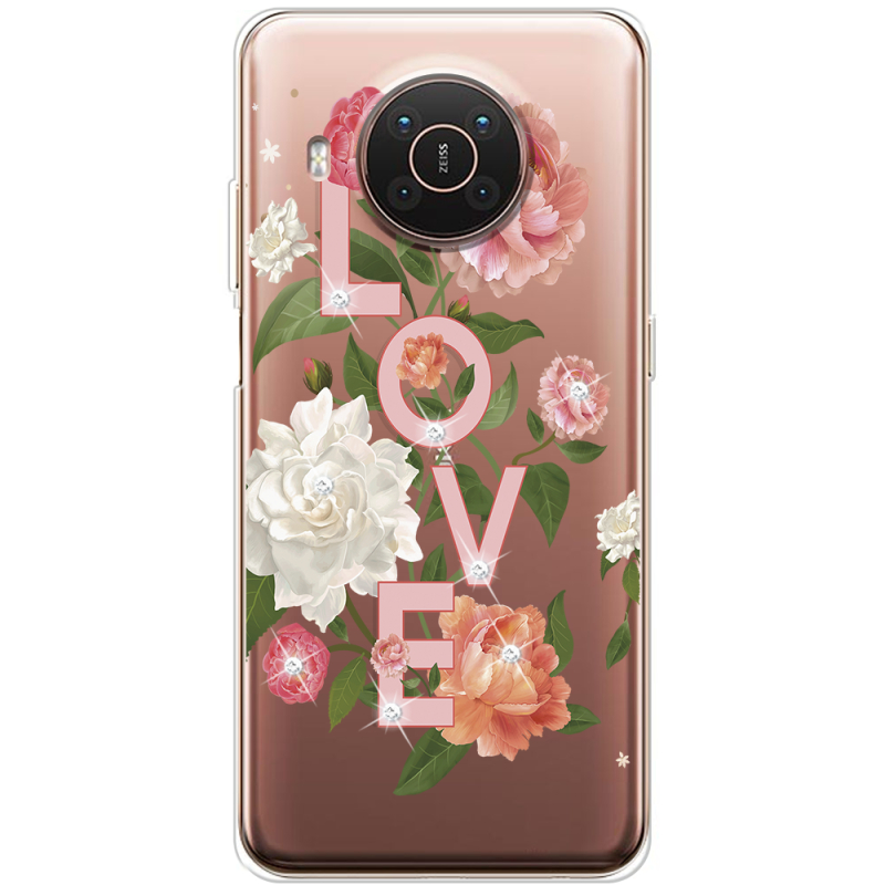 Чехол со стразами Nokia X10 Love