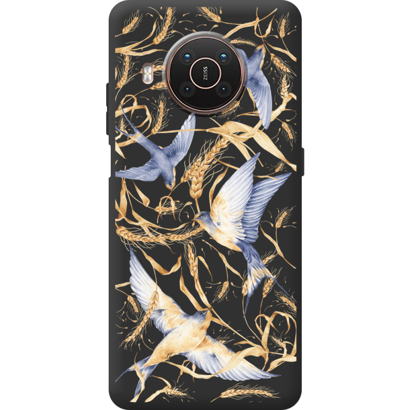Черный чехол BoxFace Nokia X10 Ластівки