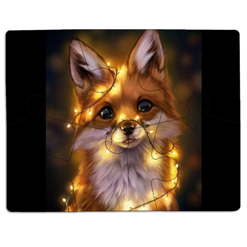 Магнитные фотопазлы 85 на 65 Різдвяна лисичка