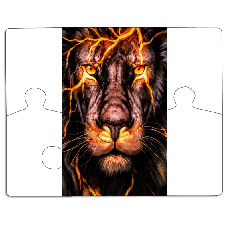 Магнитные фотопазлы 85 на 65 Fire Lion