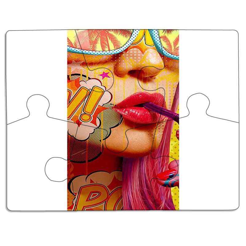 Магнитные фотопазлы 85 на 65 Yellow Girl Pop Art