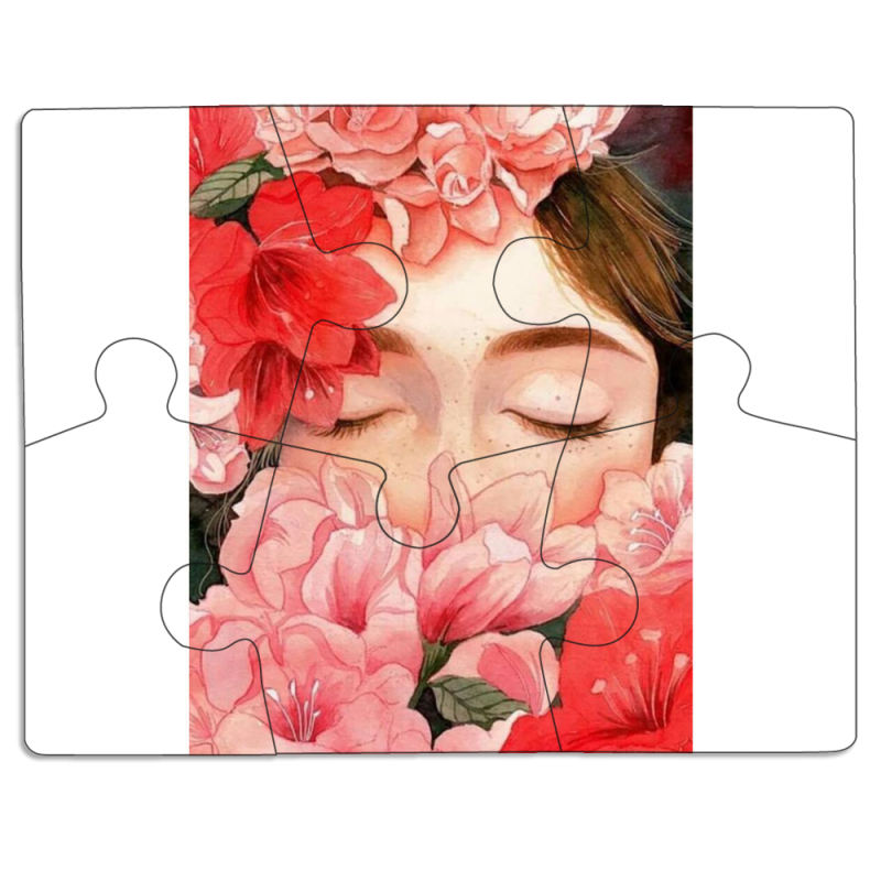 Магнитные фотопазлы 85 на 65 Girl in Flowers