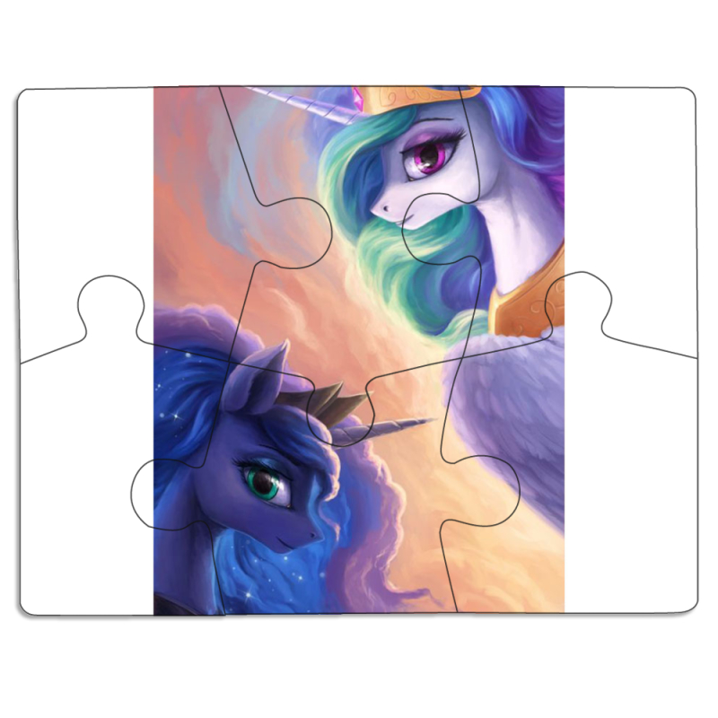 Магнитные фотопазлы 85 на 65 My Little Pony Rarity  Princess Luna