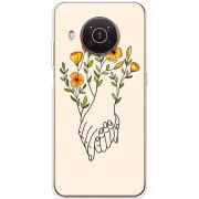 Чехол BoxFace Nokia X20 Flower Hands