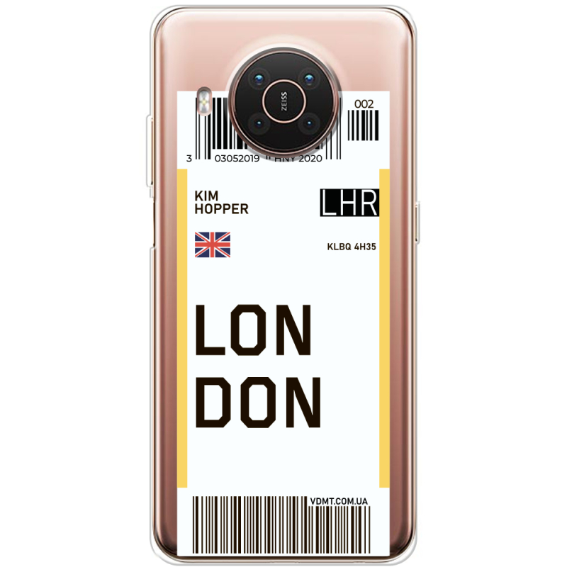 Прозрачный чехол BoxFace Nokia X20 Ticket London