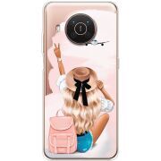 Прозрачный чехол BoxFace Nokia X20 Travel Girl