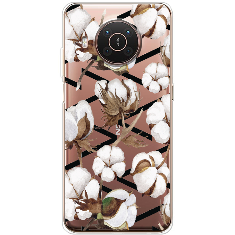 Прозрачный чехол BoxFace Nokia X20 Cotton flowers