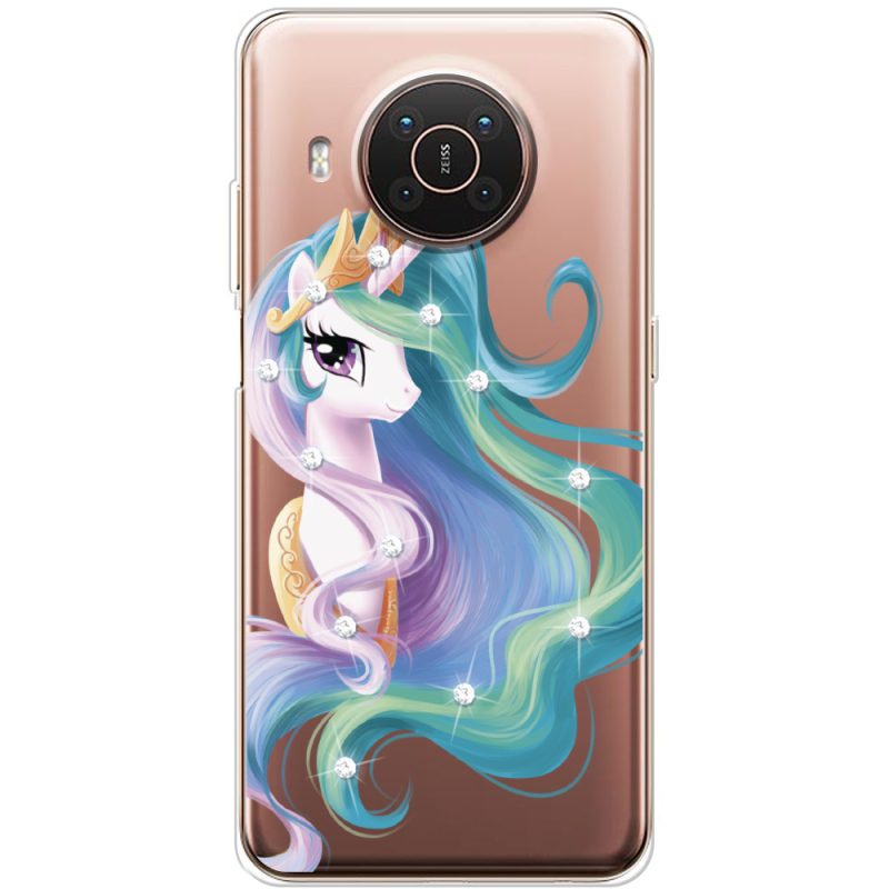 Чехол со стразами Nokia X20 Unicorn Queen