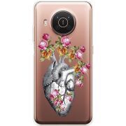 Чехол со стразами Nokia X20 Heart