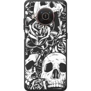 Черный чехол BoxFace Nokia X20 Skull and Roses