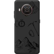 Черный чехол BoxFace Nokia X20 Mountains