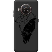 Черный чехол BoxFace Nokia X20 Wolf and Raven
