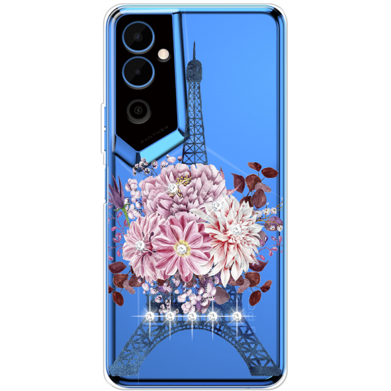 Чехол со стразами BoxFace Tecno POVA Neo 2 Eiffel Tower