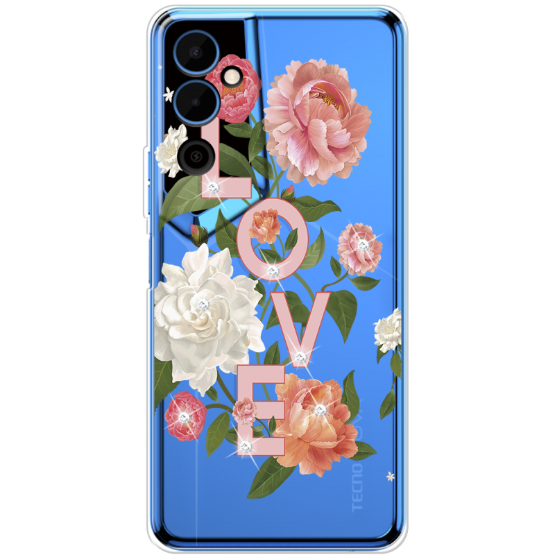 Чехол со стразами BoxFace Tecno POVA Neo 2 Love