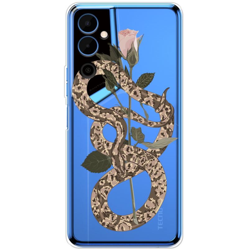 Прозрачный чехол BoxFace Tecno POVA Neo 2 Glamor Snake